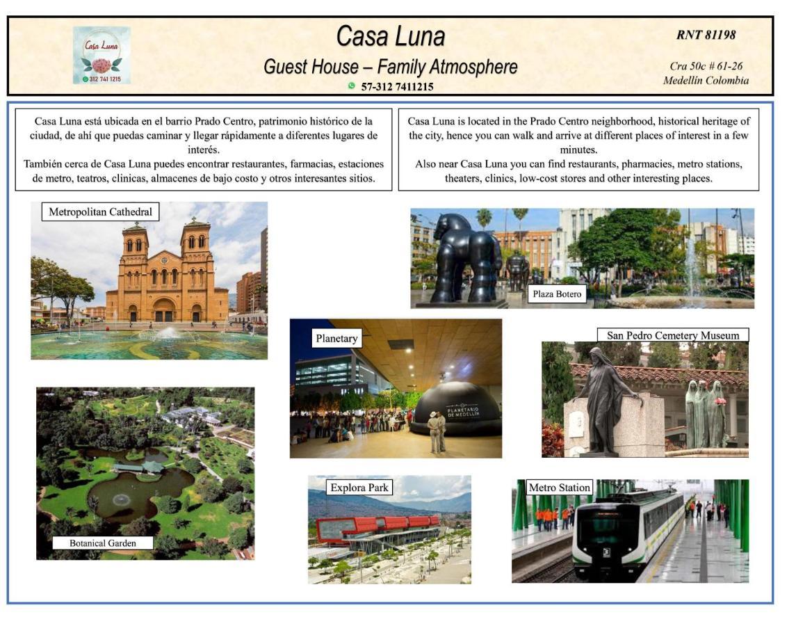 Casa Luna -Estrategica Ubicacion- Медельїн Екстер'єр фото